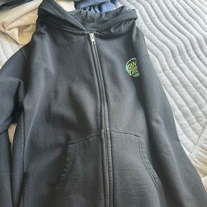 Santa Cruz Black zip up hoodie